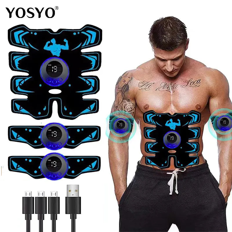 Cinto Estimulador muscular abdominal exercício moldar ferramenta de ajuda pernas e braços massagem